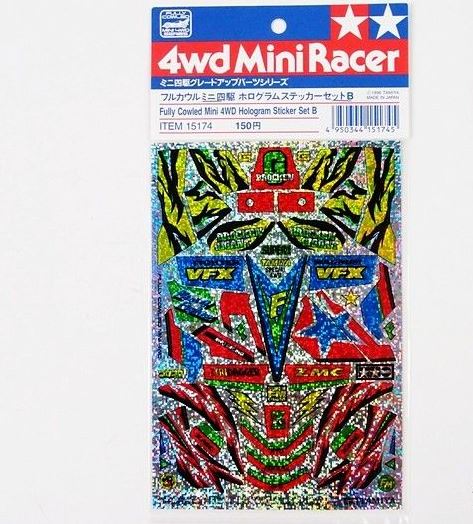 Tamiya - Mini 4WD Fully Cowled Hologram Sticker Set B image