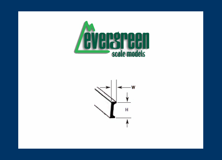 Evergreen - Styrene Channel 35cm Long x 7.9mm (3) image