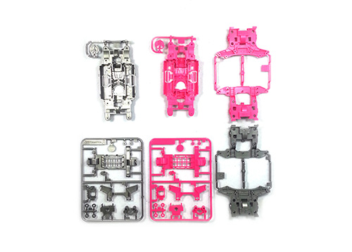 Tamiya - Ltd Edition MS Chassis Set Silver/Pink image