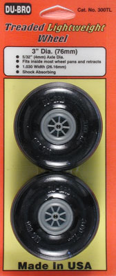 Dubro - 3" Treaded Light Wheels image