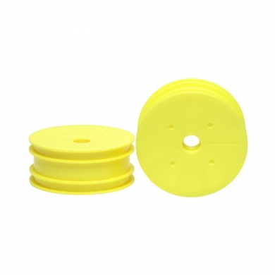 Tamiya - DN-01 Front Dish Fluro Yellow Wheels (2 pcs) image