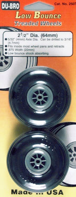 Dubro - 2-1/2" Dia/Treaded Surface Wheels  image