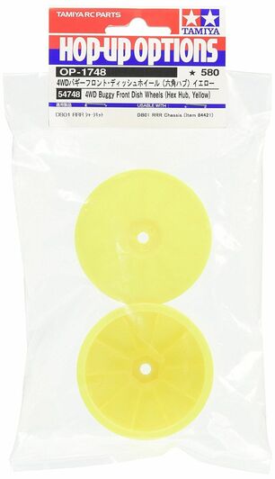 Tamiya - 4WD Buggy Front Dish Wheels (Hex Hub, Yellow) image