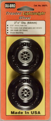 Dubro - 2-1/2" Treaded Light Wheels image