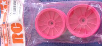 Tamiya - Monster Rear Wheels -Flur Pink  image