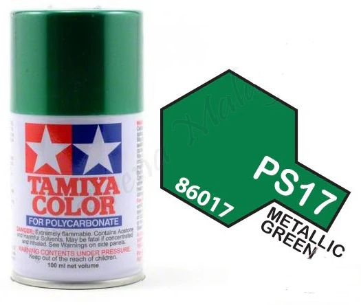 Tamiya - PS-17 Polycarb Metallic Green Spray 100ml image