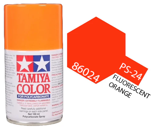 Tamiya - PS-24 Polycarb Fluorescent Orange Spray 100ml image