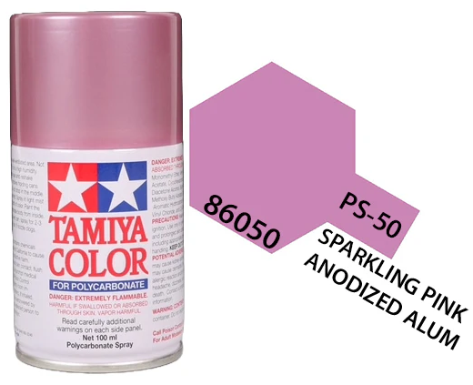 Tamiya - PS-50 Polycarb Sparkling Pink Anodized Aluminium Spray 100ml image
