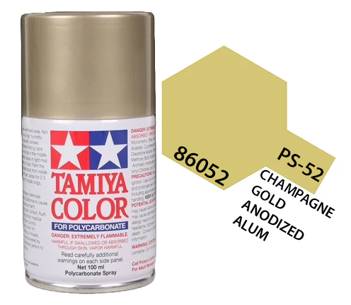 Tamiya - PS-52 Polycarb Champagne Gold Anodized Aluminium Spray 100ml image