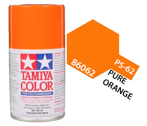 Tamiya - PS-62 Polycarb Pure Orange Spray 100ml image