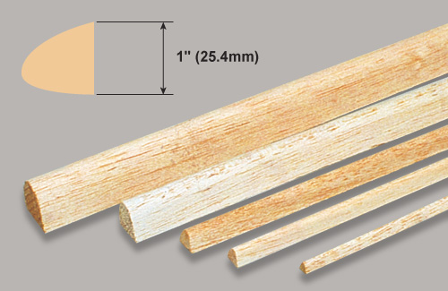 BNM - Balsa Leading Edge 3/4x3/4x36" (3) image