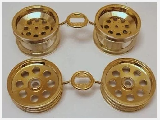 Tamiya - Fox/Novafox Gold Front & Rear Wheel Set (4pcs) image