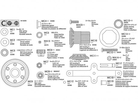 Tamiya - Toyota GT One TS020 Metal Parts Bag C image