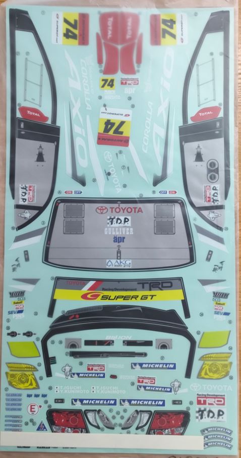 Tamiya - Toyota Corolla AXIO TA-05 Sticker Set image