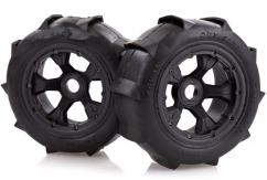 Rovan - Baja 5T/5SC Rear Sand Buster Tyres with Black Rims 4.7/5.5" image