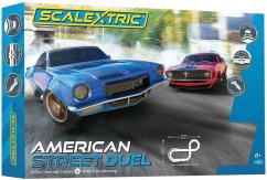 Scalextric - American Street Dual 1970's Camaro v Mustang Slot Car Set image