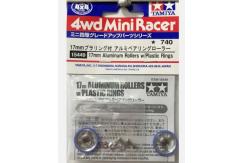 Tamiya - Mini 4WD 17mm Aluminum Rollers w/Plastic Rings image