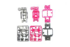 Tamiya - Ltd Edition MS Chassis Set Silver/Pink image