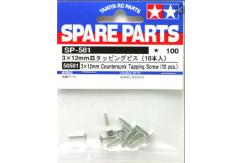 Tamiya - 3x12mm Countersunk Tapping Screws (10pcs) image