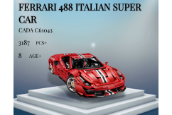 CaDA Block - 1/8 Ferrari 488 Block Set 3187pcs (Lego Technic Style) image