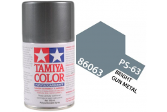 Tamiya - PS-63 Polycarb Bright Gun Metal Spray 100ml image