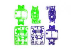 Tamiya - Ltd Edition MS Chassis Set Purple/Green image