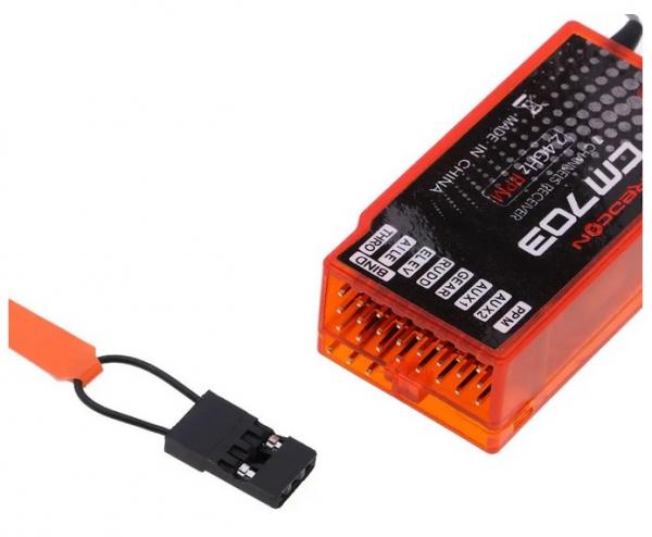 thumbnail image 2 of Scx24 Receiver Orange CM703 DSM2/DSMX Comatible 7CH PWM/PPM 2.4GHz Receptor Para Spektrum/ JR Spectrum Transmitters 2 of 12