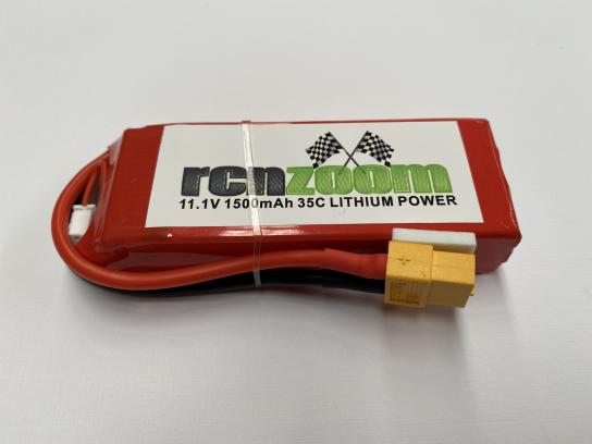  RCNZOOM - 11.1V Li-Po Battery 1500mah 35C image