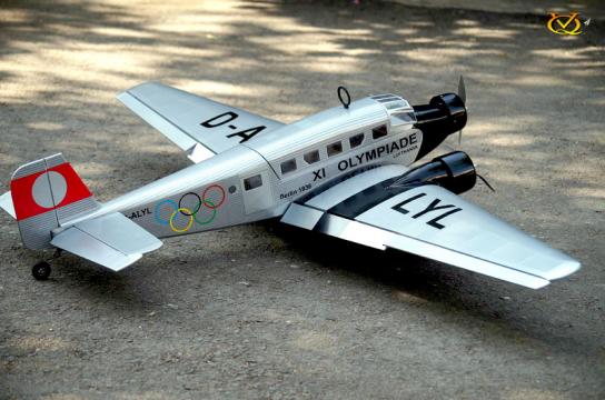 VQ Model - Junker Ju-52 EP Only 25 Size ARF Kit - Lufthansa Olympiade image