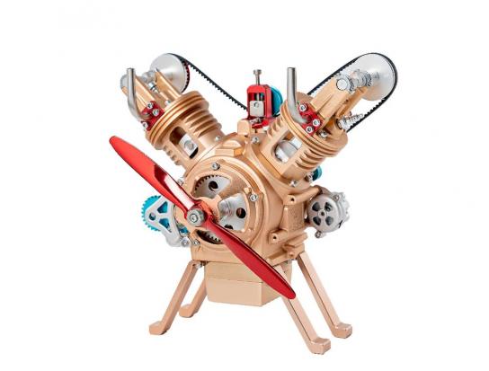 Teching V2 Engine Scaled Metal Model Kit image