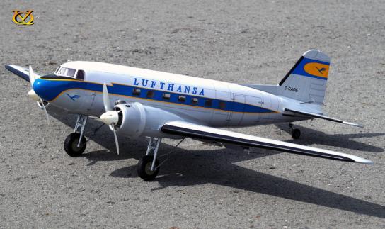 VQ Model - DC-3 EP/GP 25 Size Lufthansa Version ARF image