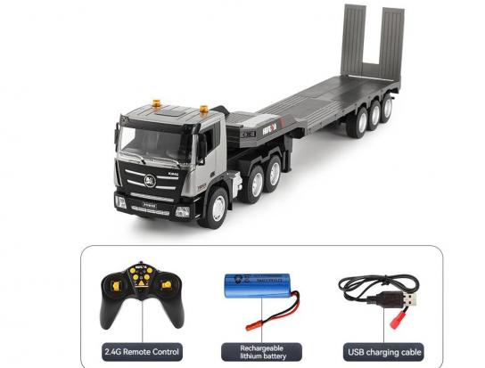  HuiNa - 1/24 Truck and 3-Axle Transporter Trailer 9-Channel RTR Complete image