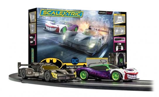 Scalextric - Batman vs Joker DC Spark Plug Slot Car Set image