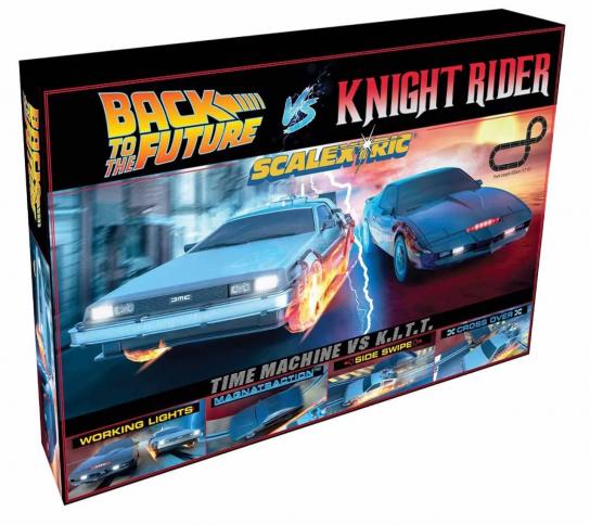Scalextric - Back to the Future vs Knight Rider Slot Car Set image