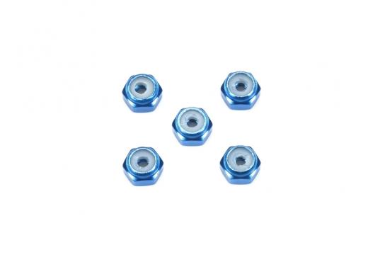 Tamiya - Mini 4WD 2mm Aluminium Lock Nut Blue (5 pcs) image