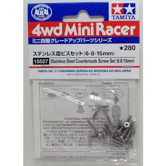 Tamiya - Mini 4WD ST Steel C/Sunk Screws 6/8/15mm image