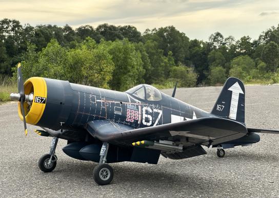 VQ Model - F4U Corsair EP/GP 120 Size (20cc) Navy Blue Version ARF Kit image