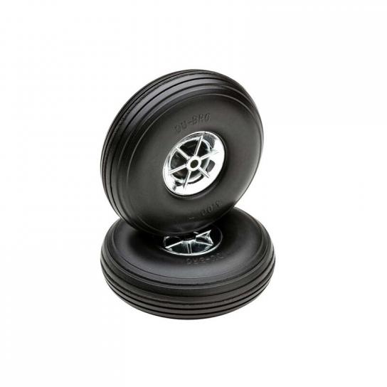 Dubro - Treaded Chrome Wheels 3" (2pcs) image