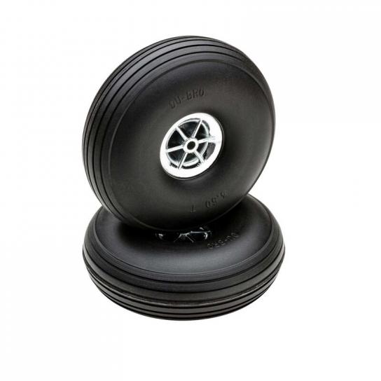 Dubro - Treaded Chrome Wheels 3-1/2" (2pcs) image