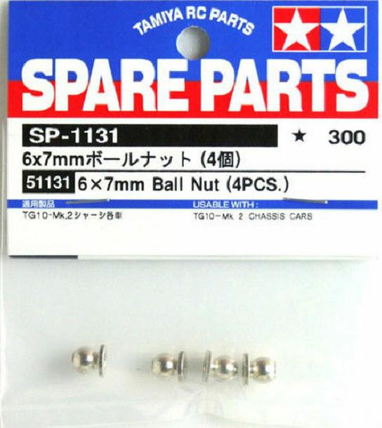 Tamiya - 6x7mm Ball Nut (4pcs) image