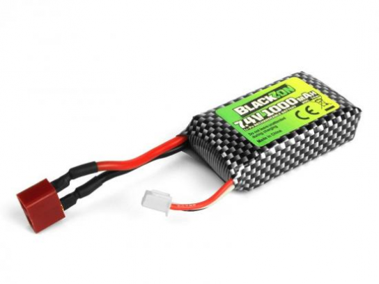 BlackZon - 7.4v Li-Ion Battery 1000mah with Deans Ultra-T Plug image