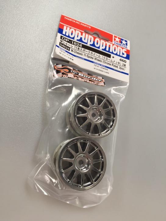 Tamiya - M-Chassis 11-Spoke Wheels Chrome Plated (2pcs) image