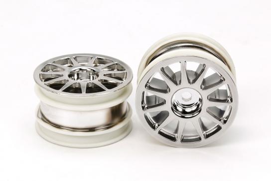 Tamiya - M-Chassis 11-Spoke Wheels Chrome Plated (2pcs) image