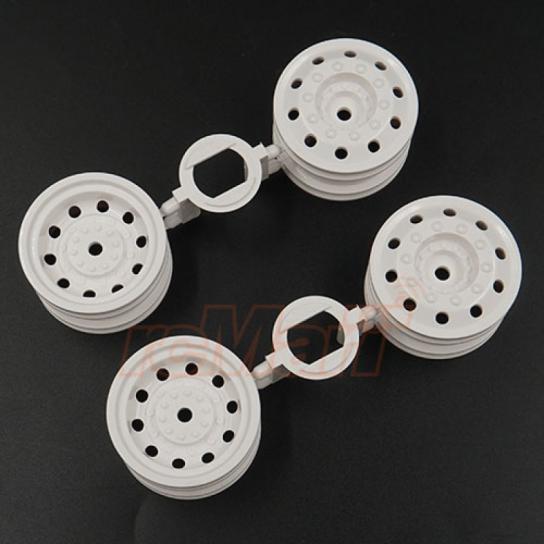 Tamiya - On-Road Racing Truck Front Rear White Rim Set (4pcs) image