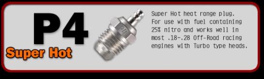 O.S - #P4 Turbo Plug Super Hot Off-Road image