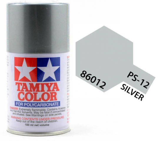 Tamiya - PS-12 Polycarb Silver Spray 100ml image