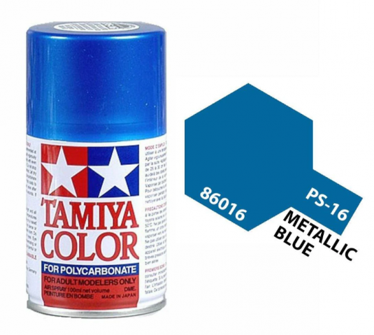 Tamiya - PS-16 Polycarb Metallic Blue Spray 100ml image