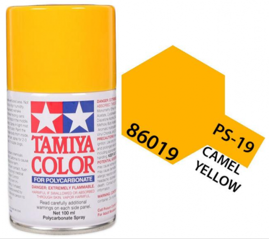 Tamiya - PS-19 Polycarb Camel Yellow Spray 100ml image