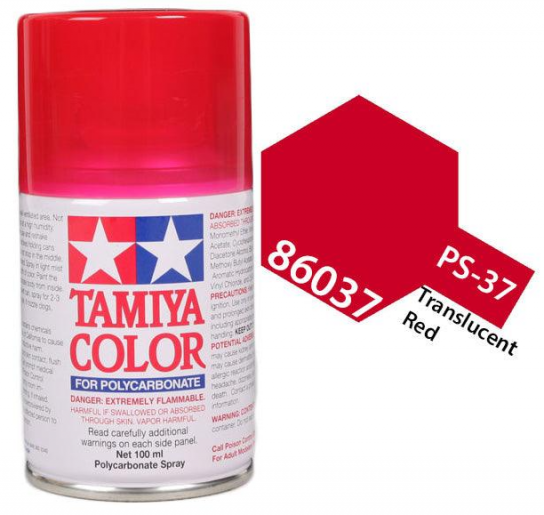 Tamiya - PS-37 Polycarb Translucent Red Spray 100ml image