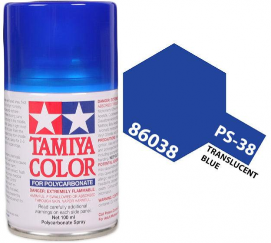 Tamiya - PS-38 Polycarb Translucent Blue Spray 100ml image
